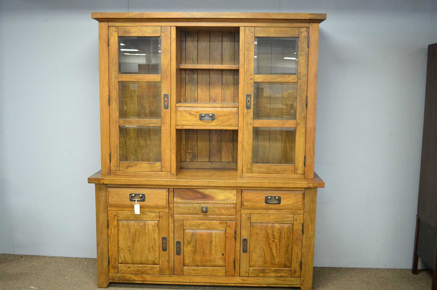 Lot 45 - 20th C hardwood display cabinet.