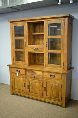 Lot 45 - 20th C hardwood display cabinet.