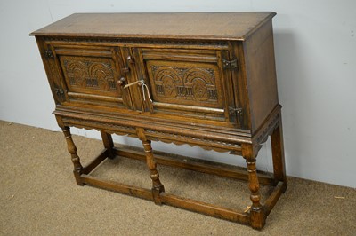 Lot 8 - Good quality Jacobean style side cabinet.