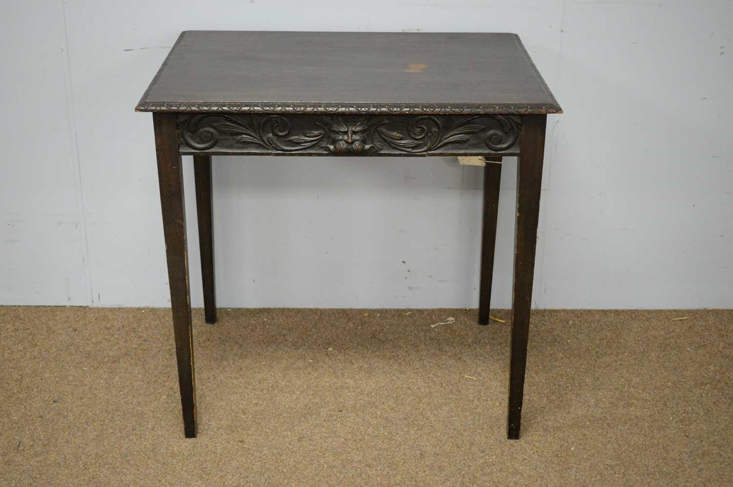 Lot 71 - Late 19th Century Irish bog oak side table