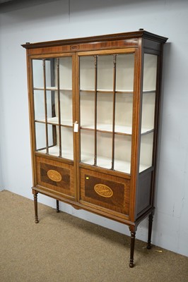 Lot 91 - An Edwardian display cabinet