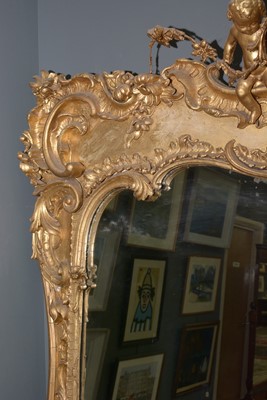 Lot 777 - 19th Century Rococo Revival gilt and gesso wall mirror