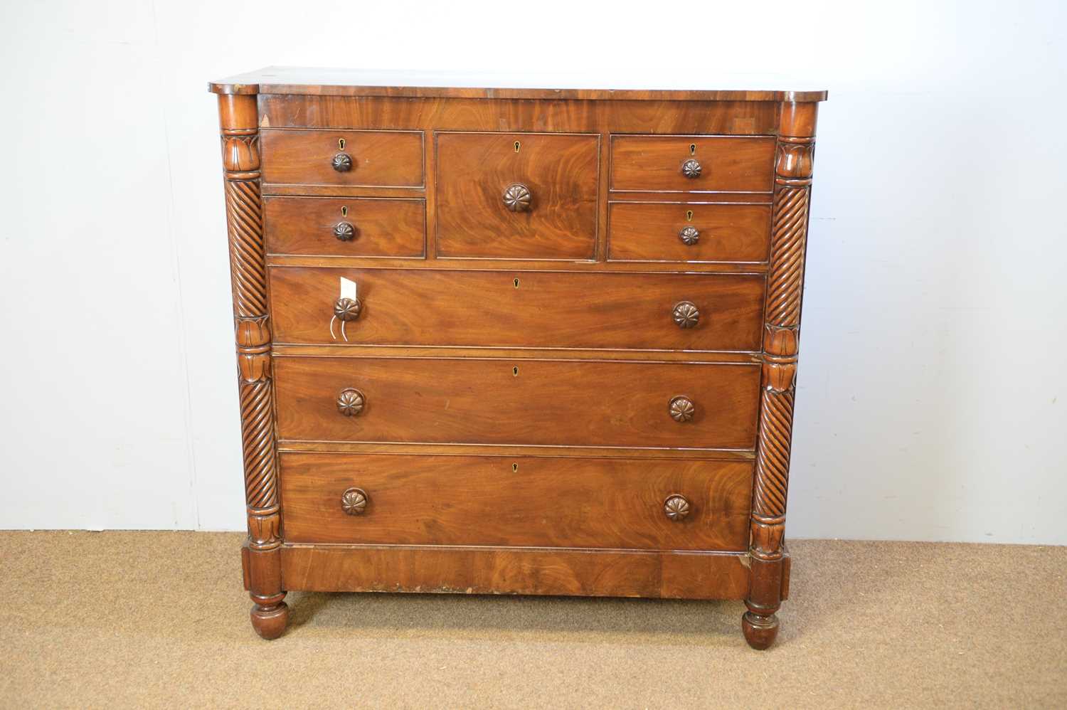 Lot 106 - A Victorian mahogany chest of drawers