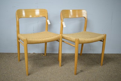 Lot 120 - Niels Otto Moller for J.L. Mollers: two Danish beech dining chairs