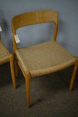 Lot 120 - Niels Otto Moller for J.L. Mollers: two Danish beech dining chairs