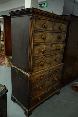 Lot 193 - George III mahogany chest-on-chest.