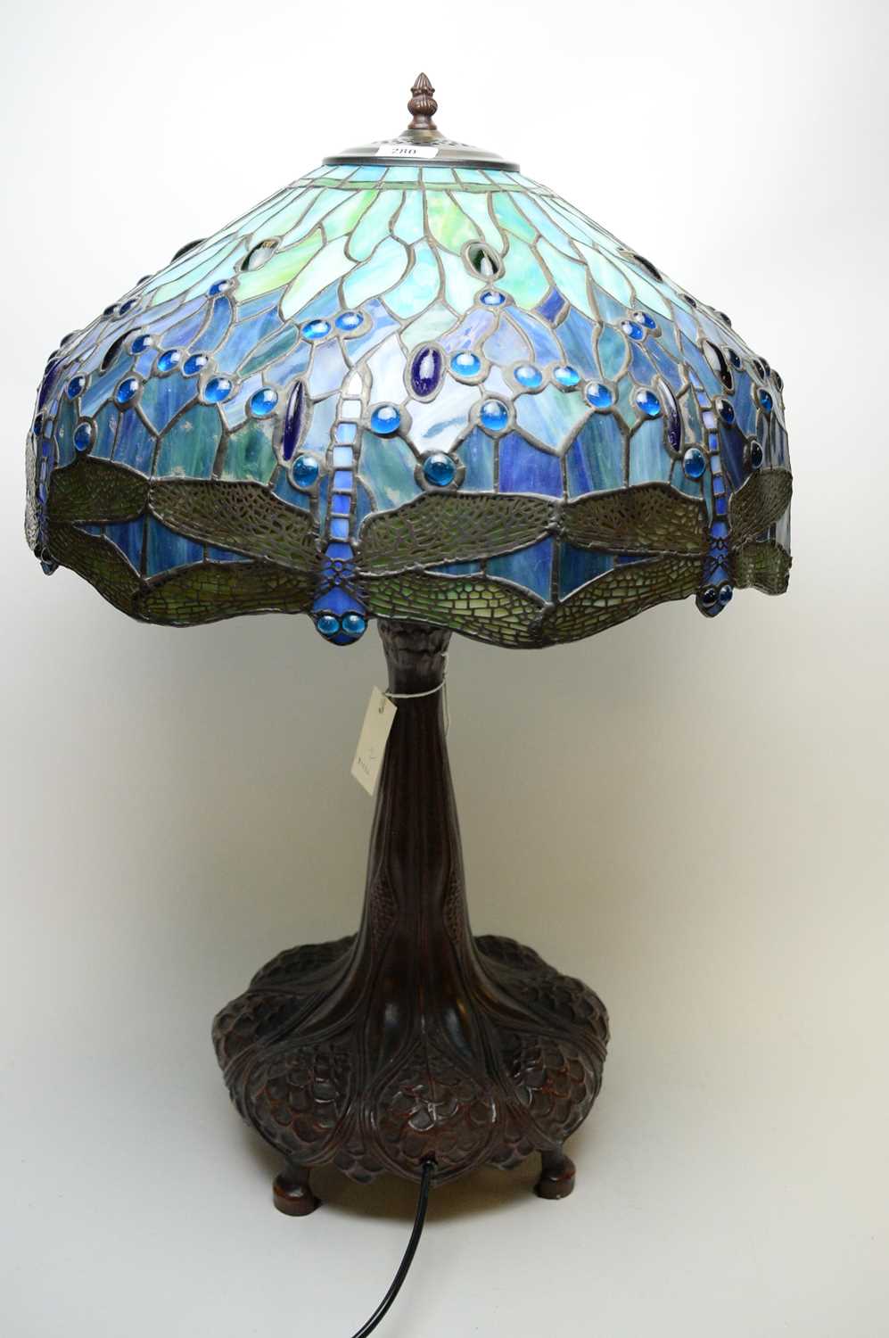 Lot 280 - Repro Tiffany style table lamp.