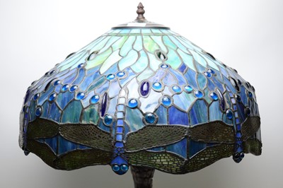 Lot 280 - Repro Tiffany style table lamp.