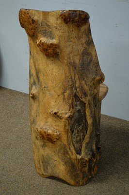 Lot 36 - Scottish elm carved trunk chair.