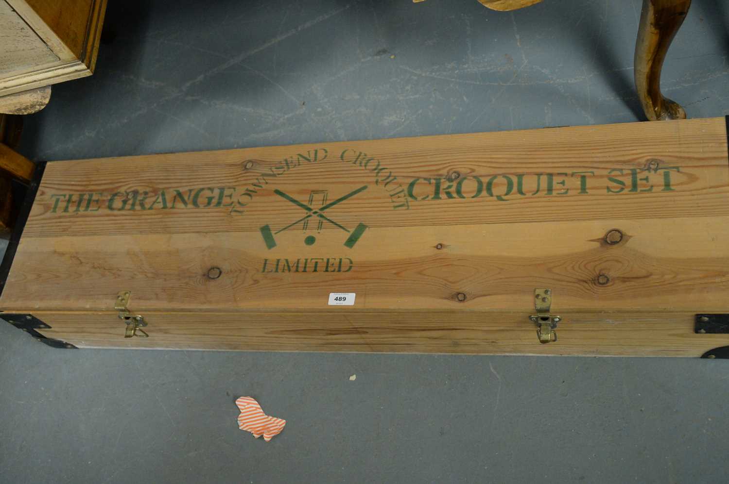 Lot 489 - The Grange Croquet Set and original rules book.