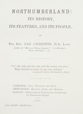 Lot 19 - Knowles (W.H.) and Boyle (J.R.) and other Authors on Northumbrian interest.