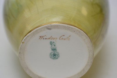 Lot 351 - J.H. Plant pair of Royal Doulton porcelain ovoid vases.