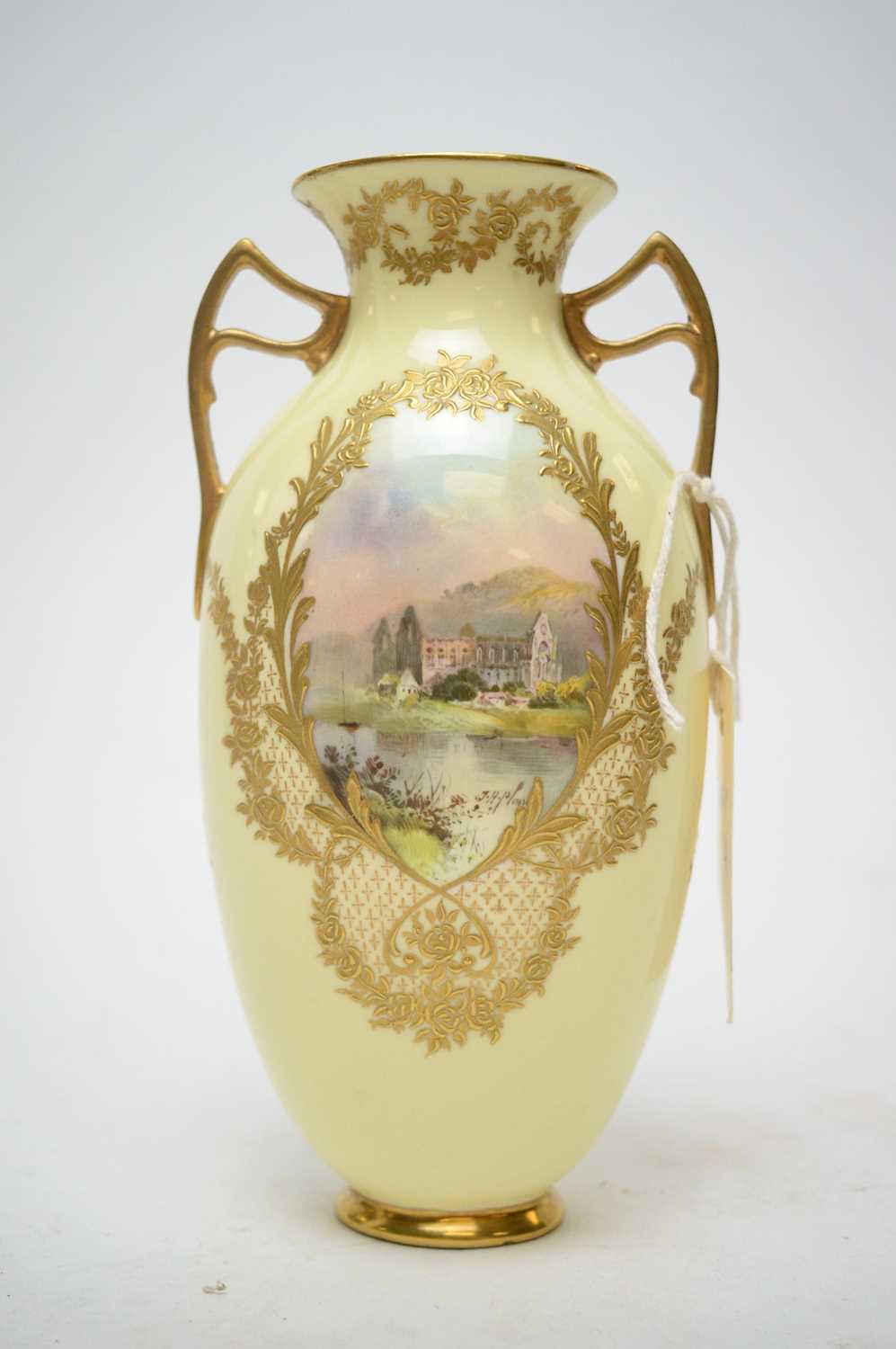 Lot 335 - J.H. Plant Royal Doulton hand-painted ovoid vase.