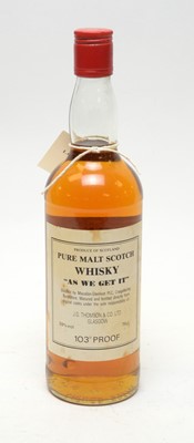 Lot 23 - ‘As We Get It’ Pure Malt Scotch Whisky