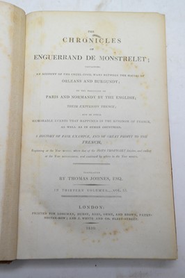 Lot 36 - Froissart (Sir John), and De Monstrelet (Enguerrand) .