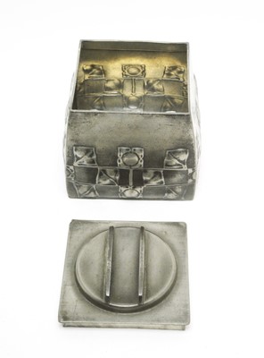 Lot 789 - Archibald Knox for Liberty & Co., London: a pewter 'Tudric' tea caddy and cover