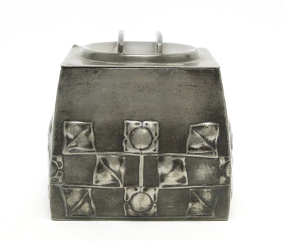 Lot 789 - Archibald Knox for Liberty & Co., London: a pewter 'Tudric' tea caddy and cover