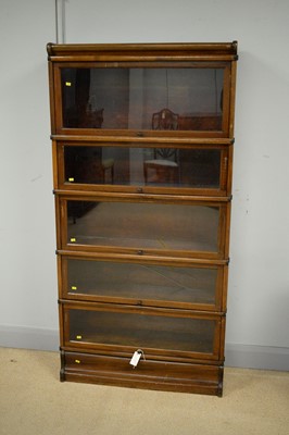 Lot 152 - Early 20th C Globe Wernicke style stacking bookcase.