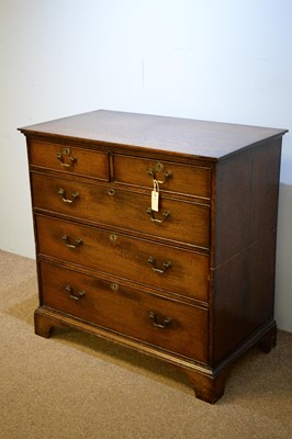 Lot 88 - 19th Century oak split chest of drawers