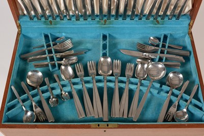 Lot 768 - A near-complete mid 20th Century stainless steel cutlery and flatware service.