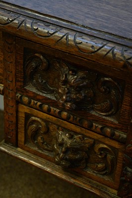 Lot 53 - Victorian oak desk
