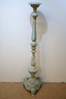 Lot 20 - 20th Century cast bronze pricket stand.