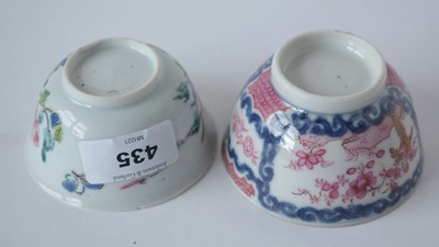 Lot 435 - Chinese tea bowl, tea bowl and saucer, bowl and cover