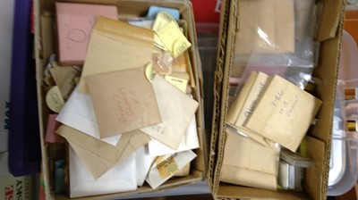 Lot 276 - Boxes of watch parts and watch glasses, various.