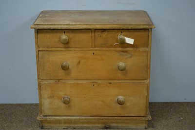 Lot 76 - Victorian stripped pine chest.