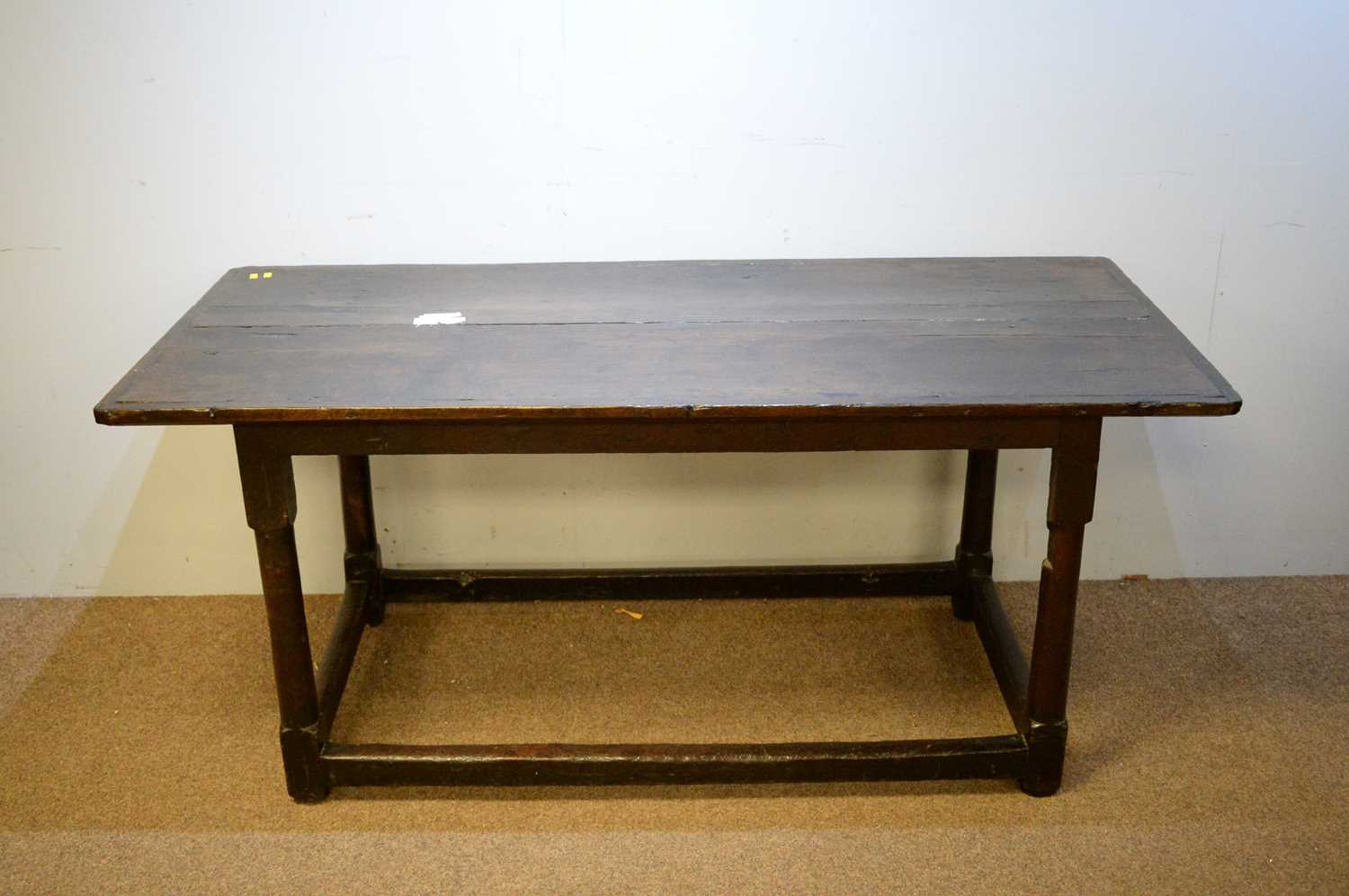 Lot 87 - Victorian oak refectory table