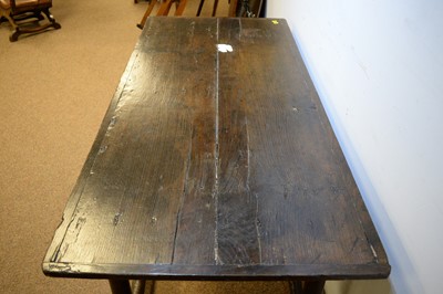 Lot 87 - Victorian oak refectory table