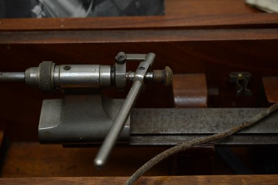 Lot 334 - IME precision watchmaker's lathe, boxed.