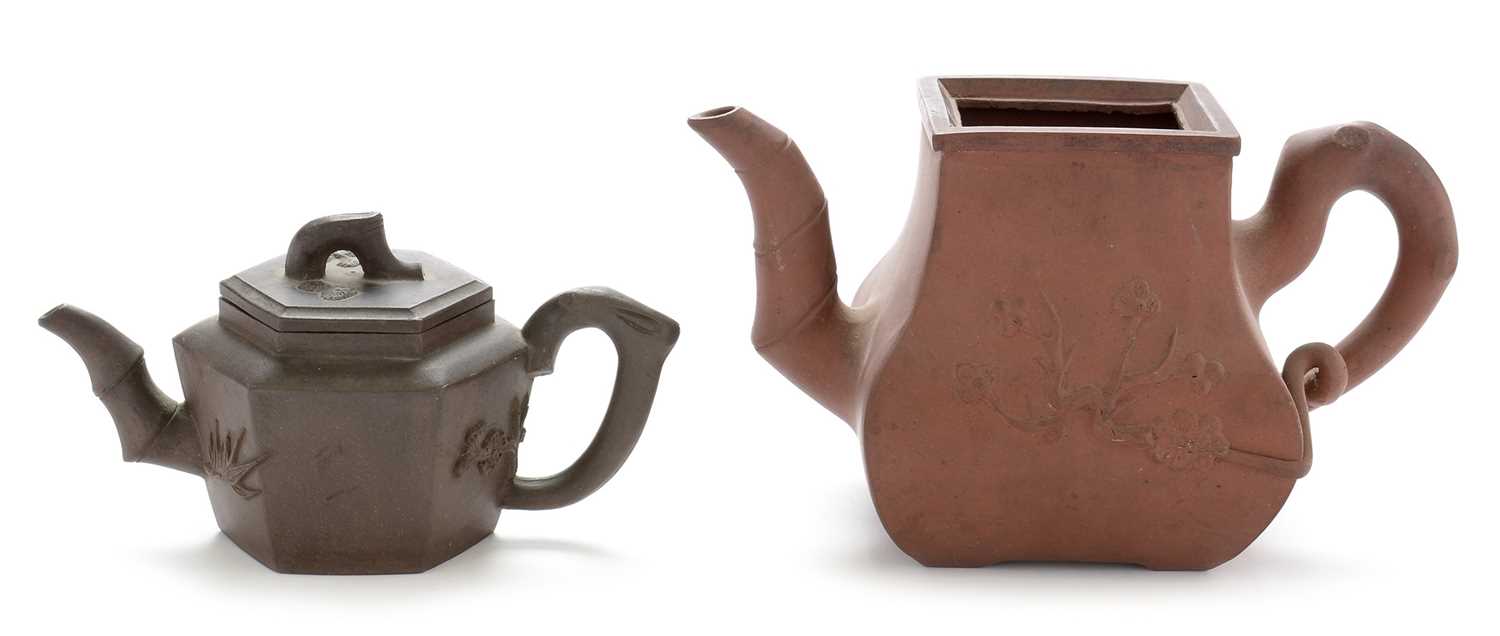 Lot 414 - Two Chinese YiXing teapots