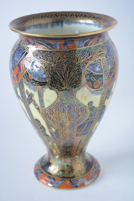 Lot 532 - Pair of Wedgwood Lahore pattern lustre vases