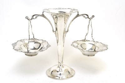 Lot 163 - A George V silver epergne.