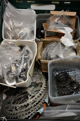 Lot 728 - Road and mountain bike chainrings, and miscellaneous items.