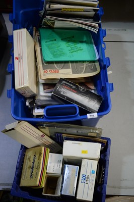Lot 740 - Cycling literature; and a qty of empty component boxes.