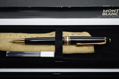 Lot 749 - Two. Montblanc propelling pencils; and sundry bottles of ink.