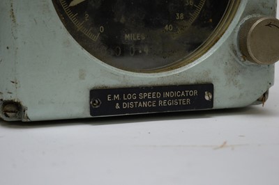 Lot 758 - A ship's EM log speed indicator and distance register.