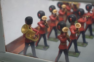 Lot 783 - William Britain's "Eyes Right" 54mm plastic Grenadier Guards band.