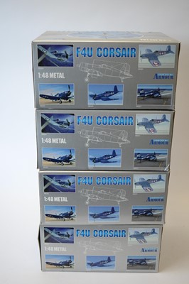 Lot 811 - Collection Armour 1:48 Scale metal diecast aeroplanes - F4U Corsair.