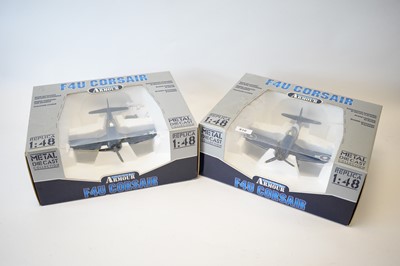 Lot 810 - Collection Armour 1:48 Scale metal diecast aeroplanes - F4U Corsair.