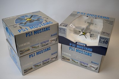 Lot 813 - Collection Armour 1:48 Scale metal diecast aeroplanes - P51 Mustang.