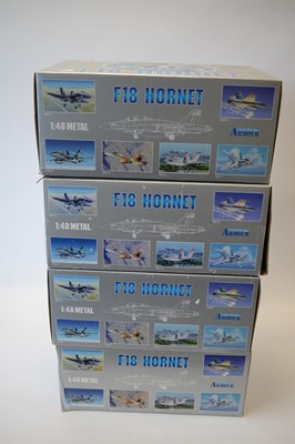 Lot 478 - Collection Armour 1:48 Scale metal diecast aeroplanes - F18 Hornet.