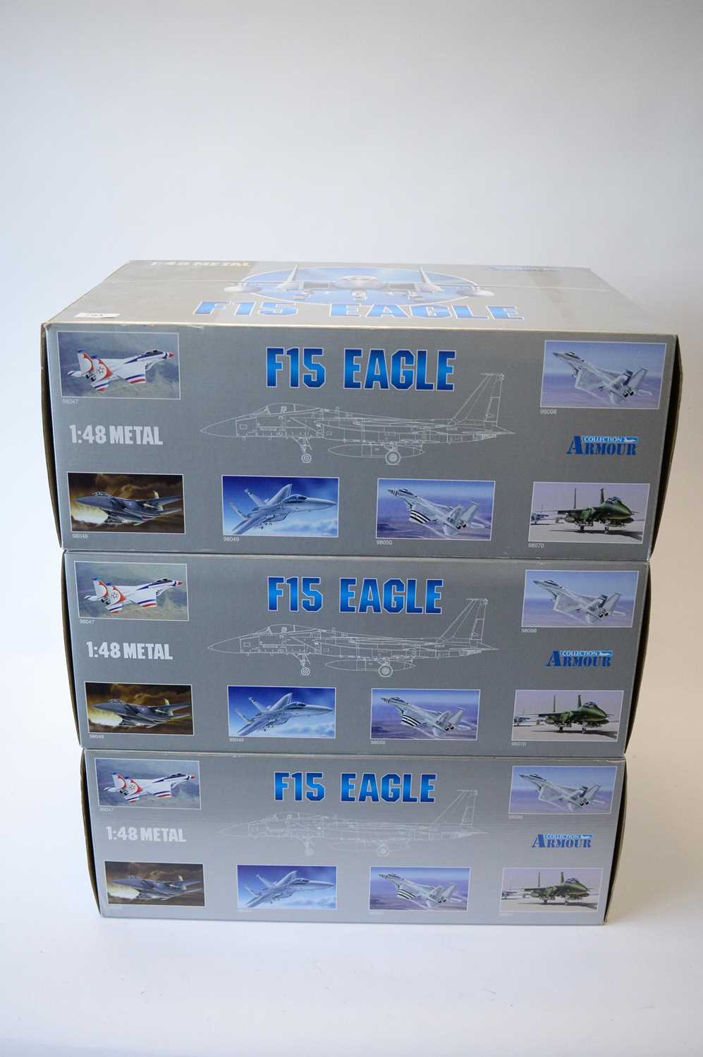 Lot 479 - Collection Armour 1:48 Scale metal diecast aeroplanes - F15 Eagle.