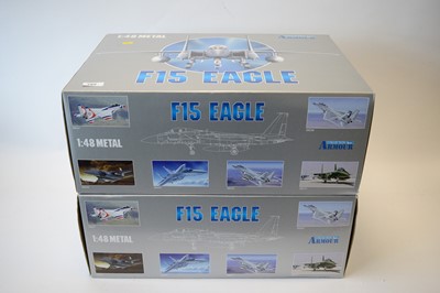 Lot 792 - Collection Armour 1:48 Scale metal diecast aeroplanes - F15 Eagle.