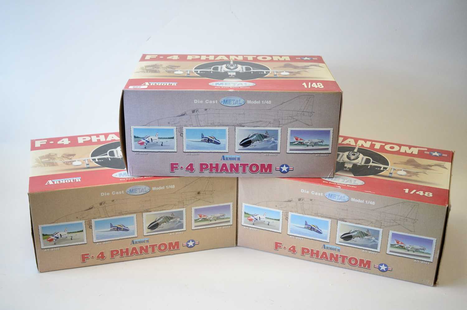 Lot 802 - Collection Armour 1:48 Scale metal diecast aeroplanes - F4 Phantom.