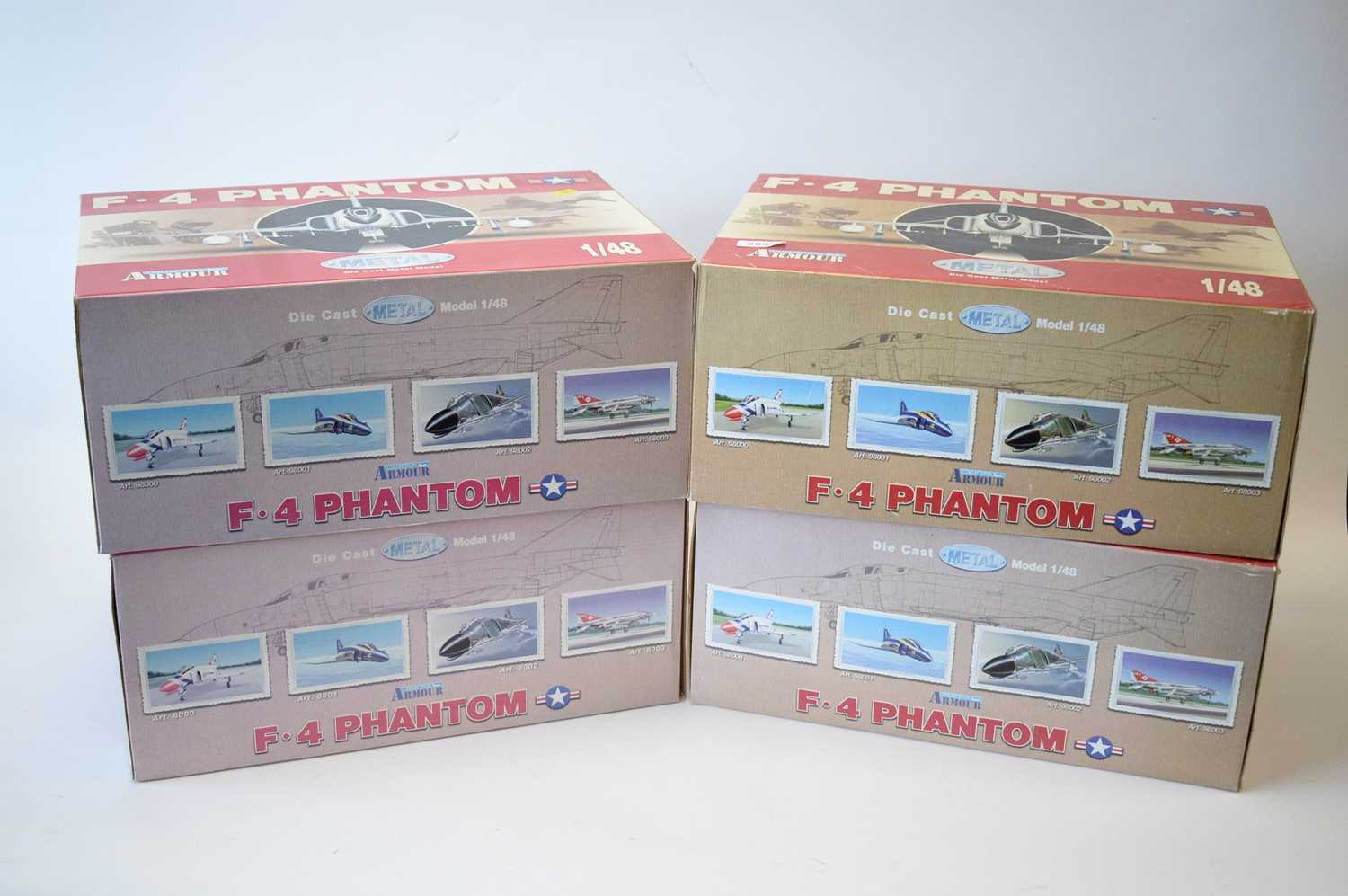 Lot 803 - Collection Armour 1:48 Scale metal diecast aeroplanes - F4 Phantom.