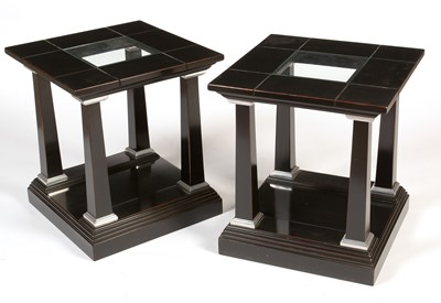 Lot 872 - R.E.H. Kennedy: a pair of 'classic' square-shaped side tables.