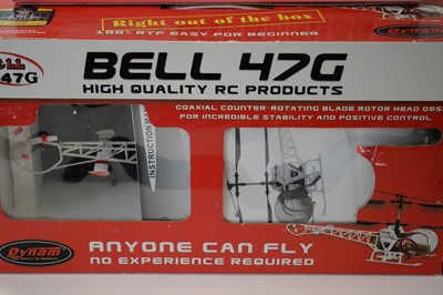 Lot 851 - Two radio controlled model helicopters.